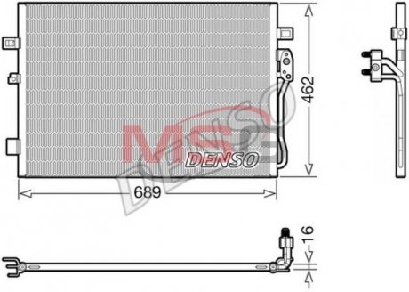 Радіатор кондиціонера DENSO DCN09145 (фото 1)