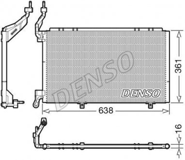 Радіатор кондиціонера DENSO DCN10039 (фото 1)