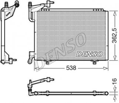 Радіатор кондиціонера DENSO DCN10042 (фото 1)