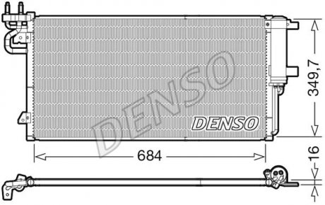 Радиатор кондиционера DENSO DCN10045