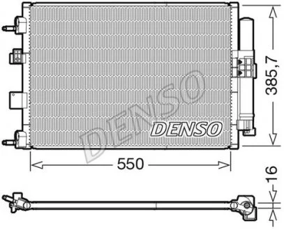 Фото радиатор кондиционера DENSO DCN10046 Радиатор кондиционера DENSO DCN10046