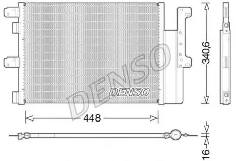 Конденсатор кондиціонера x17 IVECO EUROCARGO I-III, EUROCARGO IV, EUROCARGO V, EUROFIRE II 09.00- DENSO DCN12102