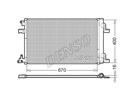 Радиатор кондиционера DENSO DCN20002