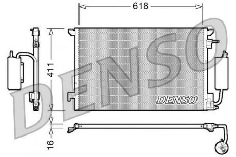 Радіатор кондиціонера DENSO DCN20035