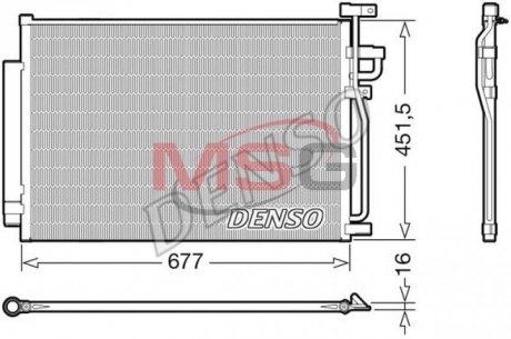 Радіатор кондиціонера DENSO DCN20040