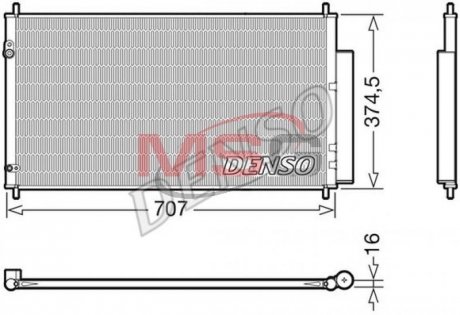 Радиатор кондиционера DENSO DCN40025