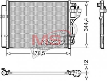 Радіатор кондиціонера DENSO DCN43006 (фото 1)