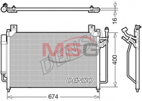 Радиатор кондиционера DENSO DCN44013