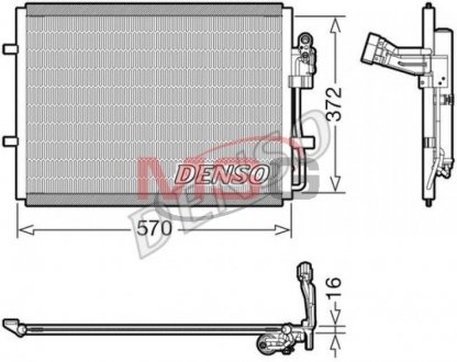 Радиатор кондиционера DENSO DCN44016