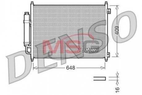 Радиатор кондиционера DENSO DCN46001 (фото 1)