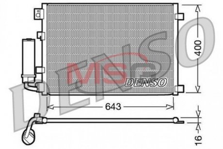 Радиатор кондиционера DENSO DCN46002