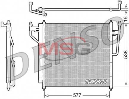 Радиатор кондиционера DENSO DCN46017