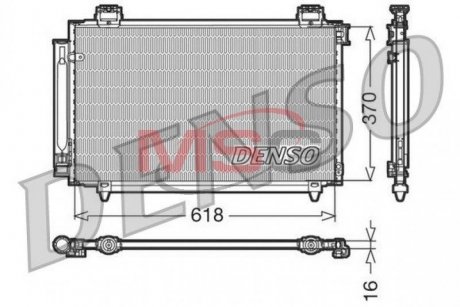 Радіатор кондиціонера DENSO DCN50016 (фото 1)