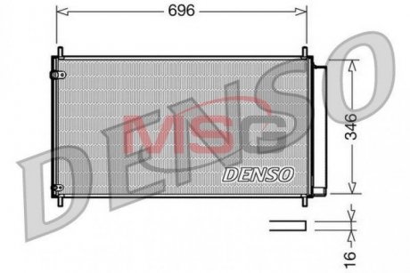 Радиатор кондиционера DENSO DCN50022