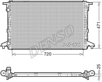 Radiator, engine cooling DENSO DRM02043 (фото 1)