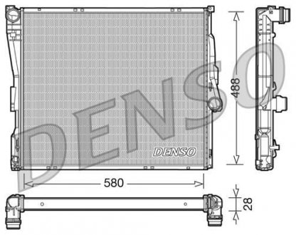 Радіатор, охолодження двигуна DENSO DRM05090