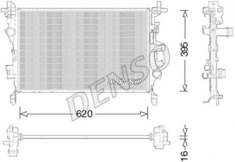 Радіатор охолодження 1,4л DENSO DRM09044 (фото 1)