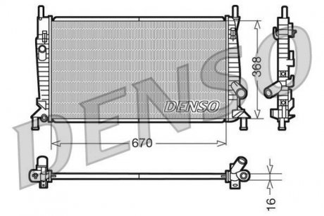 Радиатор DENSO DRM10075 (фото 1)