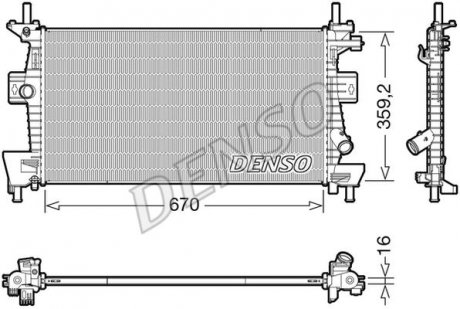 Радиатор основной DENSO DRM10114