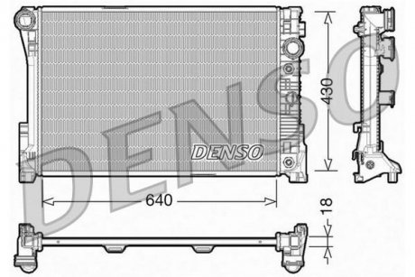 Радіатор, охолодження двигуна DENSO DRM17005