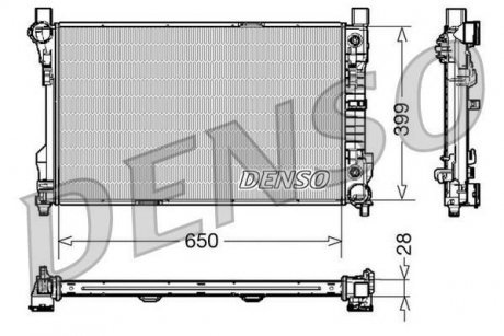 Радиатор, охлаждение двигателя DENSO DRM17079 (фото 1)