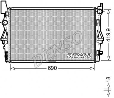 Радіатор двигуна DENSO DRM17114 (фото 1)