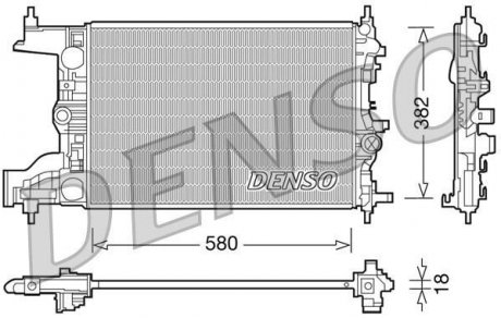 Радіатор, охолодження двигуна DENSO DRM20094 (фото 1)