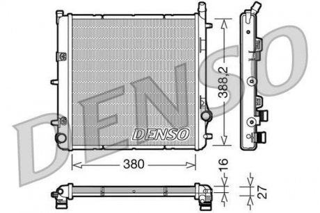 Радиатор, охлаждение двигателя DENSO DRM21005 (фото 1)