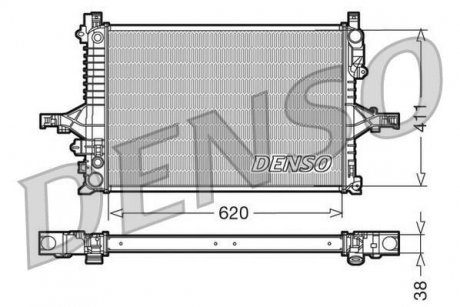 Радиатор, охлаждение двигателя DENSO DRM33066 (фото 1)