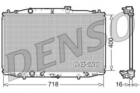 Радиатор, охлаждение двигателя DENSO DRM40024