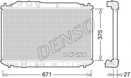 Радиатор, охлаждение двигателя DENSO DRM40029 (фото 1)