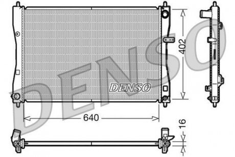 Радіатор, охолодження двигуна DENSO DRM45009