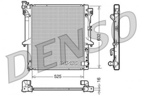 Радіатор, охолодження двигуна DENSO DRM45018