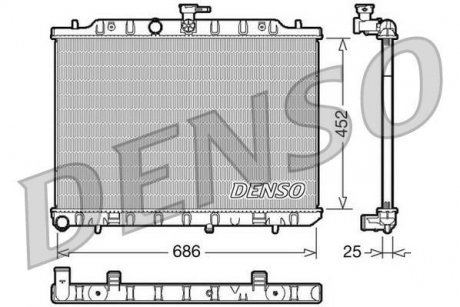 Радиатор, охлаждение двигателя DENSO DRM46007