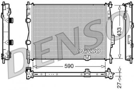 Радиатор, охлаждение двигателя DENSO DRM46019