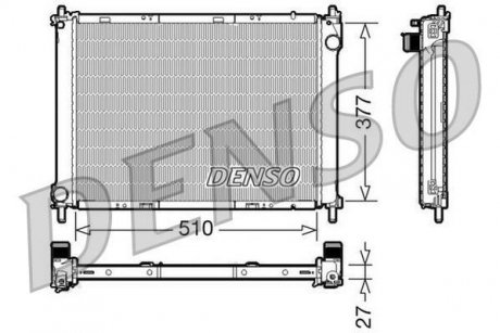 Радиатор, охлаждение двигателя DENSO DRM46022