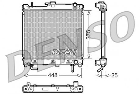 Радиатор, охлаждение двигателя DENSO DRM47003