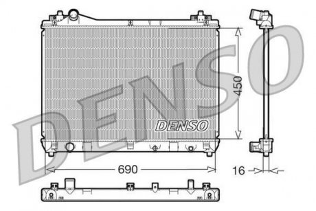 Радиатор, охлаждение двигателя DENSO DRM47011 (фото 1)