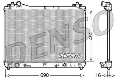 Радиатор, охлаждение двигателя DENSO DRM47017