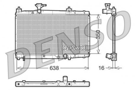 Радиатор, охлаждение двигателя DENSO DRM50007 (фото 1)