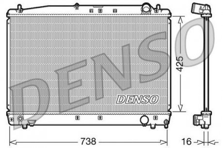 Радиатор, охлаждение двигателя DENSO DRM50033