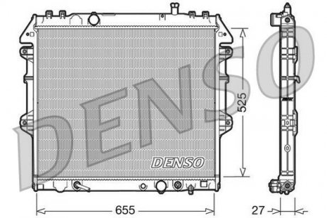 Радиатор, охлаждение двигателя DENSO DRM50045 (фото 1)