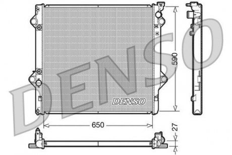 Радиатор, охлаждение двигателя DENSO DRM50047 (фото 1)