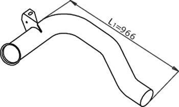 Труба вихлопного газу Dinex 22157