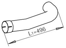 Труба выхлопного газа Dinex 48202