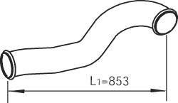 Труба выхлопного газа Dinex 81717