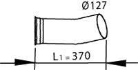 Труба выхлопного газа Dinex 82144