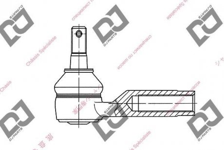 Наконечник поперечної кермової тяги DJ PARTS DE1064