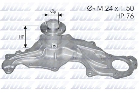 Помпа води Sierra 2.0,2.3,Taunus 2.0 DOLZ F122