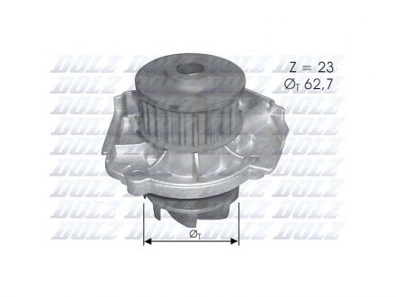 Помпа води Doblo,Punto,Bravo,Brava 1.2 16V 98- DOLZ S319
